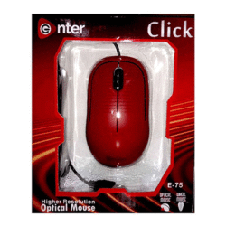 MOUSE ENTER - USB WIRED CLICK-E75 RED