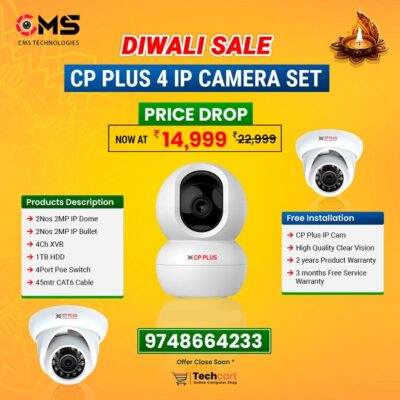 CP Plus 4 IP Camera Set
