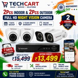 Full HD Night Vision Camera (2Pcs Indoor& 2 Pcs Outdoor)